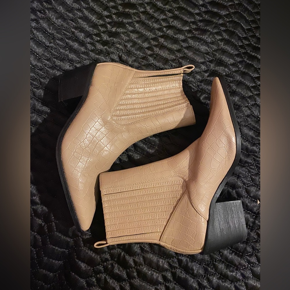 Nasty Gal Tan Booties size 36 (5.5)